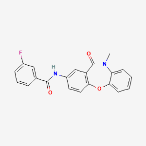 3-fluoro-N-(10-methyl-11-oxo-10,11-dihydrodibenzo[b,f][1,4]oxazepin-2-yl)benzamide