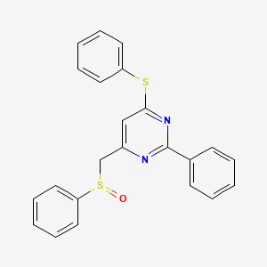 4-(Benzenesulfinylmethyl)-2-phenyl-6-phenylsulfanylpyrimidine