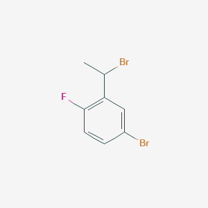 molecular formula C8H7Br2F B2668229 4-Bromo-2-(1-bromoethyl)-1-fluorobenzene CAS No. 1544741-08-3