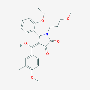 molecular formula C25H29NO6 B266823 5-(2-ethoxyphenyl)-3-hydroxy-4-(4-methoxy-3-methylbenzoyl)-1-(3-methoxypropyl)-1,5-dihydro-2H-pyrrol-2-one 
