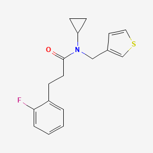 N-cyclopropyl-3-(2-fluorophenyl)-N-(thiophen-3-ylmethyl)propanamide