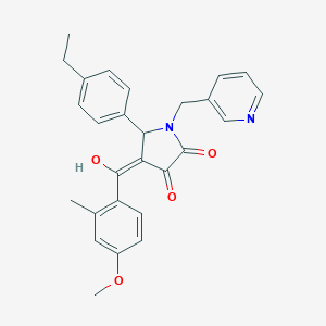 5-(4-ethylphenyl)-3-hydroxy-4-(4-methoxy-2-methylbenzoyl)-1-(3-pyridinylmethyl)-1,5-dihydro-2H-pyrrol-2-one