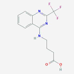 molecular formula C13H12F3N3O2 B2668244 4-{[2-(Trifluoromethyl)quinazolin-4-yl]amino}butanoic acid CAS No. 927969-26-4
