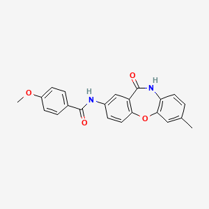 4-methoxy-N-(2-methyl-6-oxo-5H-benzo[b][1,4]benzoxazepin-8-yl)benzamide