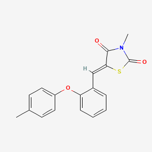 3-methyl-5-{(Z)-[2-(4-methylphenoxy)phenyl]methylidene}-1,3-thiazolane-2,4-dione