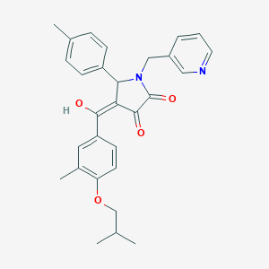 molecular formula C29H30N2O4 B266826 3-hydroxy-4-(4-isobutoxy-3-methylbenzoyl)-5-(4-methylphenyl)-1-(3-pyridinylmethyl)-1,5-dihydro-2H-pyrrol-2-one 