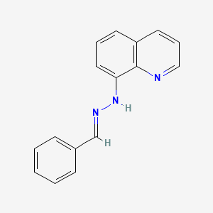 molecular formula C16H13N3 B2668263 Benzaldehyde quinolin-8-ylhydrazone CAS No. 82633-14-5