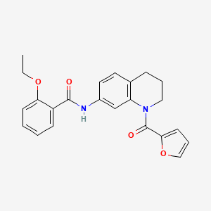 molecular formula C23H22N2O4 B2668265 2-乙氧基-N-[1-(2-呋酰)-1,2,3,4-四氢喹啉-7-基]苯甲酰胺 CAS No. 946243-80-7