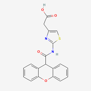 molecular formula C19H14N2O4S B2668273 {2-[(9H-xanthen-9-ylcarbonyl)amino]-1,3-thiazol-4-yl}acetic acid CAS No. 931374-33-3