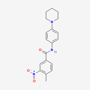 molecular formula C19H21N3O3 B2668285 4-甲基-3-硝基-N-[4-(哌啶-1-基)苯基]苯甲酰胺 CAS No. 305375-25-1