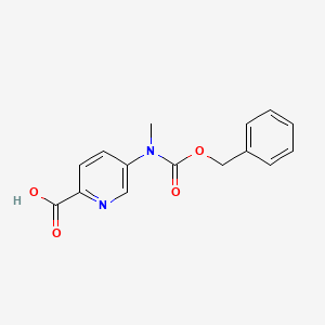 molecular formula C15H14N2O4 B2668286 5-[Methyl(phenylmethoxycarbonyl)amino]pyridine-2-carboxylic acid CAS No. 2248389-74-2