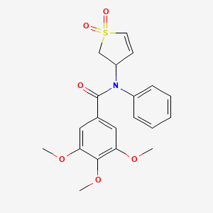 molecular formula C20H21NO6S B2668287 N-(1,1-dioxido-2,3-dihydrothiophen-3-yl)-3,4,5-trimethoxy-N-phenylbenzamide CAS No. 863021-34-5