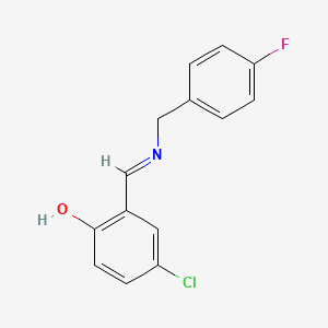 4-chloro-2-{(E)-[(4-fluorobenzyl)imino]methyl}phenol