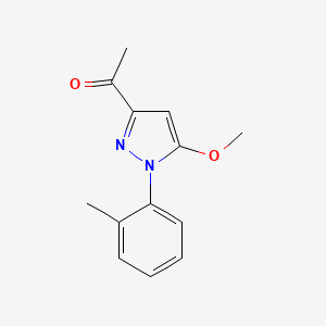 1-[5-Methoxy-1-(2-methylphenyl)pyrazol-3-yl]ethanone