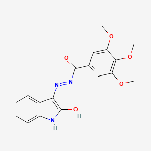 3,4,5-trimethoxy-N'-(2-oxo-1,2-dihydro-3H-indol-3-yliden)benzenecarbohydrazide