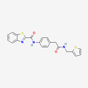N-(4-(2-oxo-2-((thiophen-2-ylmethyl)amino)ethyl)phenyl)benzo[d]thiazole-2-carboxamide