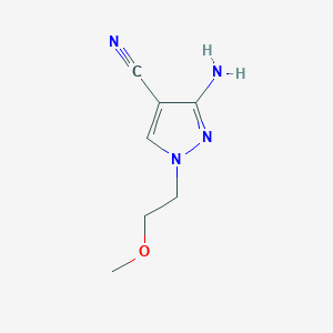 1H-Pyrazole-4-carbonitrile, 3-amino-1-(2-methoxyethyl)-