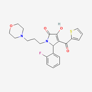 5-(2-fluorophenyl)-3-hydroxy-1-(3-morpholinopropyl)-4-(thiophene-2-carbonyl)-1H-pyrrol-2(5H)-one