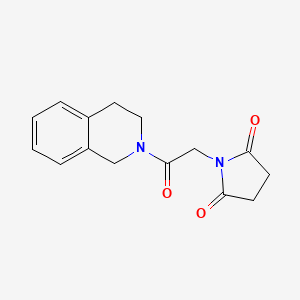 molecular formula C15H16N2O3 B2668333 1-[2-氧代-2-(1,2,3,4-四氢异喹啉-2-基)乙基]吡咯啉-2,5-二酮 CAS No. 476308-94-8