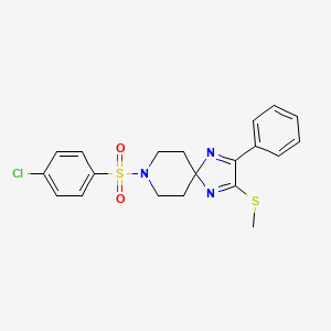8-[(4-Chlorophenyl)sulfonyl]-2-(methylthio)-3-phenyl-1,4,8-triazaspiro[4.5]deca-1,3-diene