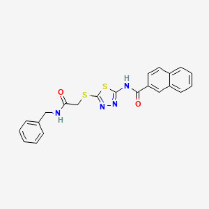 N-(5-((2-(benzylamino)-2-oxoethyl)thio)-1,3,4-thiadiazol-2-yl)-2-naphthamide