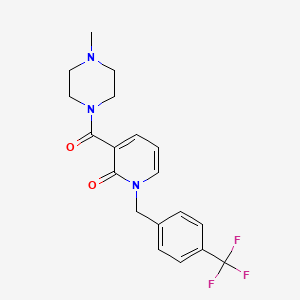 3-((4-Methylpiperazino)carbonyl)-1-(4-(trifluoromethyl)benzyl)-2(1H)-pyridinone