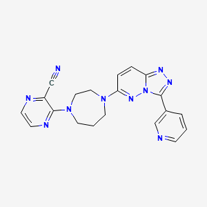 3-[4-(3-Pyridin-3-yl-[1,2,4]triazolo[4,3-b]pyridazin-6-yl)-1,4-diazepan-1-yl]pyrazine-2-carbonitrile