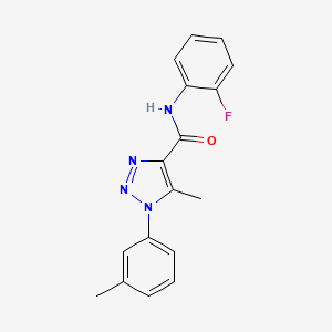 N-(2-fluorophenyl)-5-methyl-1-(3-methylphenyl)triazole-4-carboxamide