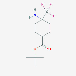 Tert-butyl 4-amino-4-(trifluoromethyl)cyclohexane-1-carboxylate