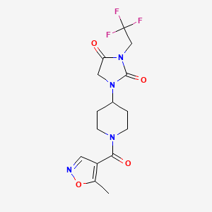 1-[1-(5-Methyl-1,2-oxazole-4-carbonyl)piperidin-4-yl]-3-(2,2,2-trifluoroethyl)imidazolidine-2,4-dione