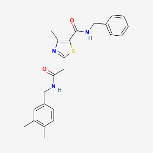 N~5~-benzyl-2-{2-[(3,4-dimethylbenzyl)amino]-2-oxoethyl}-4-methyl-1,3-thiazole-5-carboxamide