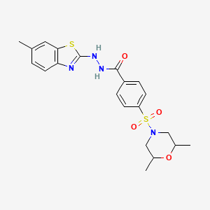 4-((2,6-dimethylmorpholino)sulfonyl)-N'-(6-methylbenzo[d]thiazol-2-yl)benzohydrazide