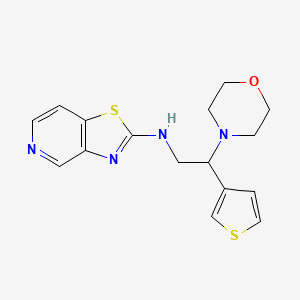 N-(2-Morpholin-4-yl-2-thiophen-3-ylethyl)-[1,3]thiazolo[4,5-c]pyridin-2-amine