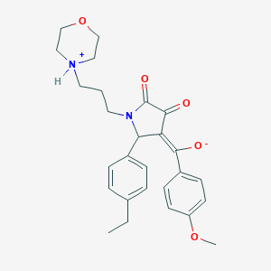 molecular formula C27H32N2O5 B266838 (Z)-[2-(4-ethylphenyl)-1-(3-morpholin-4-ium-4-ylpropyl)-4,5-dioxopyrrolidin-3-ylidene]-(4-methoxyphenyl)methanolate 