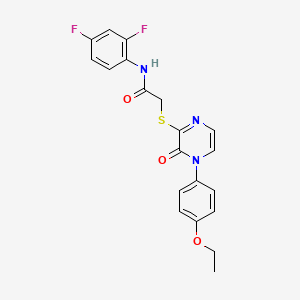 molecular formula C20H17F2N3O3S B2668380 N-(2,4-二氟苯基)-2-((4-(4-乙氧基苯基)-3-氧代-3,4-二氢嘧啶-2-基)硫)乙酰胺 CAS No. 899759-52-5