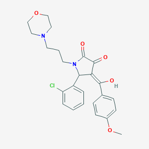 molecular formula C25H27ClN2O5 B266839 5-(2-chlorophenyl)-3-hydroxy-4-[(4-methoxyphenyl)carbonyl]-1-[3-(morpholin-4-yl)propyl]-1,5-dihydro-2H-pyrrol-2-one 