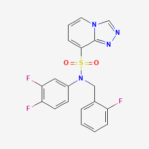 1-{6-[2-(benzylamino)-2-oxoethyl]-7-oxo-6,7-dihydro[1,3]thiazolo[4,5-d]pyrimidin-2-yl}-N-methylpiperidine-4-carboxamide