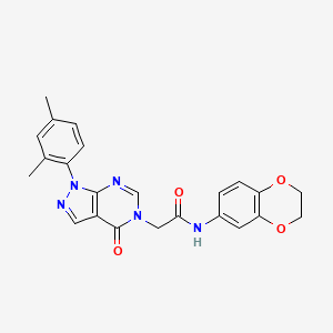 molecular formula C23H21N5O4 B2668395 N-(2,3-dihydrobenzo[b][1,4]dioxin-6-yl)-2-(1-(2,4-dimethylphenyl)-4-oxo-1H-pyrazolo[3,4-d]pyrimidin-5(4H)-yl)acetamide CAS No. 895000-44-9