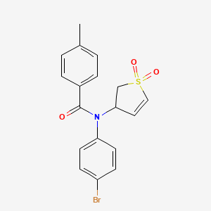 N-(4-bromophenyl)-N-(1,1-dioxido-2,3-dihydrothiophen-3-yl)-4-methylbenzamide