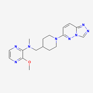 molecular formula C17H22N8O B2668407 3-Methoxy-N-methyl-N-[[1-([1,2,4]triazolo[4,3-b]pyridazin-6-yl)piperidin-4-yl]methyl]pyrazin-2-amine CAS No. 2415499-42-0
