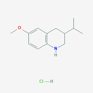 molecular formula C13H20ClNO B2668408 6-Methoxy-3-(propan-2-yl)-1,2,3,4-tetrahydroquinoline hydrochloride CAS No. 1909318-95-1