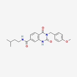 N-isopentyl-3-(4-methoxybenzyl)-2,4-dioxo-1,2,3,4-tetrahydroquinazoline-7-carboxamide