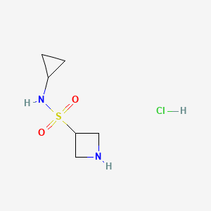 molecular formula C6H13ClN2O2S B2668421 N-环丙基氮杂环丁烷-3-磺酰胺;盐酸盐 CAS No. 2375273-95-1
