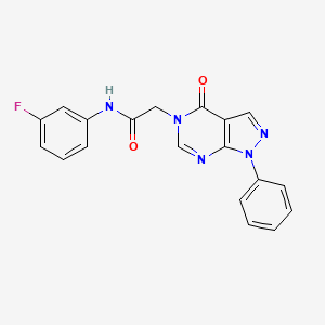 N-(3-fluorophenyl)-2-(4-oxo-1-phenyl-1H-pyrazolo[3,4-d]pyrimidin-5(4H)-yl)acetamide