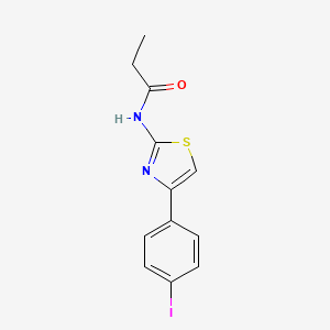 molecular formula C12H11IN2OS B2668439 N-[4-(4-iodophenyl)-1,3-thiazol-2-yl]propanamide CAS No. 313505-38-3