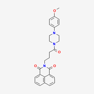 molecular formula C27H27N3O4 B2668445 2-(4-(4-(4-methoxyphenyl)piperazin-1-yl)-4-oxobutyl)-1H-benzo[de]isoquinoline-1,3(2H)-dione CAS No. 442557-51-9