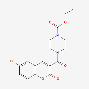 molecular formula C17H17BrN2O5 B2668446 ethyl 4-(6-bromo-2-oxo-2H-chromene-3-carbonyl)piperazine-1-carboxylate CAS No. 663929-91-7