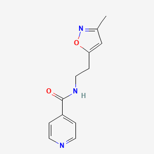molecular formula C12H13N3O2 B2668460 N-(2-(3-methylisoxazol-5-yl)ethyl)isonicotinamide CAS No. 1421443-61-9