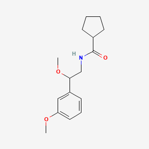 molecular formula C16H23NO3 B2668464 N-(2-甲氧基-2-(3-甲氧基苯基)乙基)环戊烷甲酰胺 CAS No. 1797893-25-4