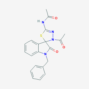 molecular formula C20H18N4O3S B266847 N-(3'-acetyl-1-benzyl-2-oxo-1,2-dihydro-3'H-spiro[indole-3,2'-[1,3,4]thiadiazol]-5'-yl)acetamide 
